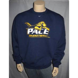 NIKE Pace University BASKETBALL Crew Sweatshirt Adults Sizes Navy Blue